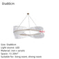 DecorBites™ Golden Round Ceiling Chandelier for Bedroom Dining Art Gallery Indoor LED Fixture