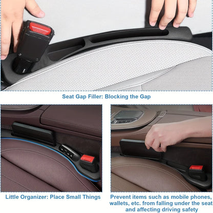 2pc Car Seat Gap Filler Organizer Pu Waterproof Car Seat Gap Plug