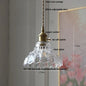 DecorBites™ Green Glass LED Pendant Lamp | Modern Nordic Wood Walnut | Brass Knob Switch | Hanging Light
