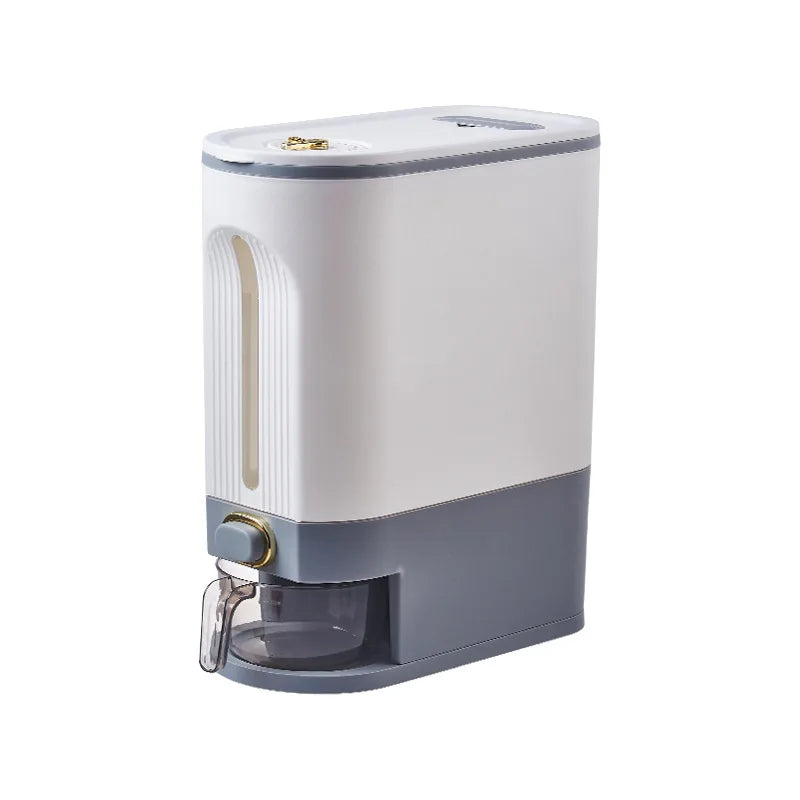 DecorBites™ Large Capacity Rice Dispenser Kitchen Grain Container Moisture Proof Cereal Storage Box