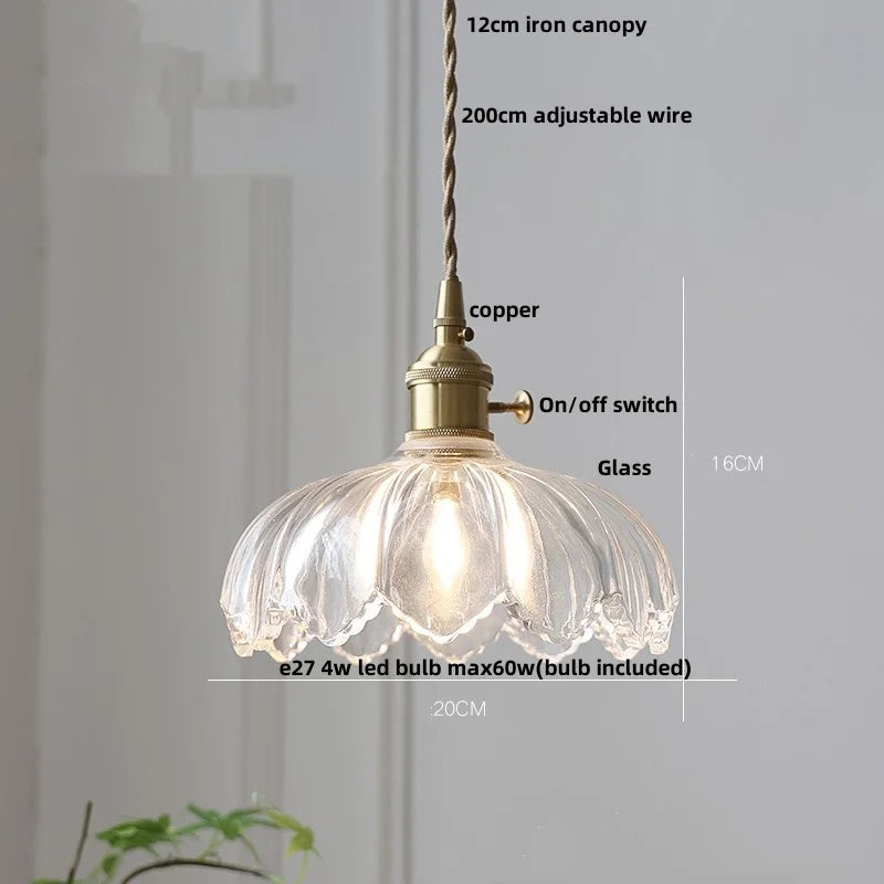 DecorBites™ Green Glass LED Hanging Pendant Lights