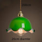 DecorBites™ Green Glass LED Pendant Light for Home, Restaurant, Bar, and Loft Style Decor.