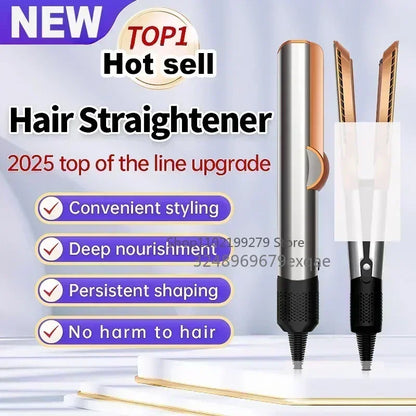 2-In-1 Hair Straightener and Dryer Combo - Negative Ion Heating Flat