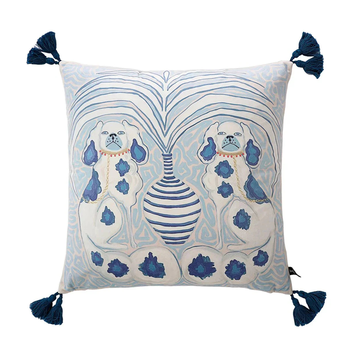 DecorBites™ Luxe Cheetah Halo Pillowcase: Decorative Tassel Cushion Cover GG Style