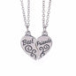 2pcs/set Splicing Necklace Heartbroken Pendant Necklace Men and Women