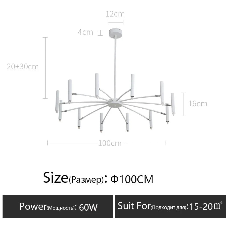 DecorBites™ LED Chandelier: Modern Nordic Design for Living Room, Bedroom, Office, Study - Home Décor Lighting