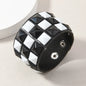 18 Color Punk Hip-Hop Three Rows of Square Rivets PU Leather Big Wide