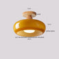 DecorBites™ Glass LED Ceiling Lamp Copper Walnut Modern Living Room Lighting Fixtures
