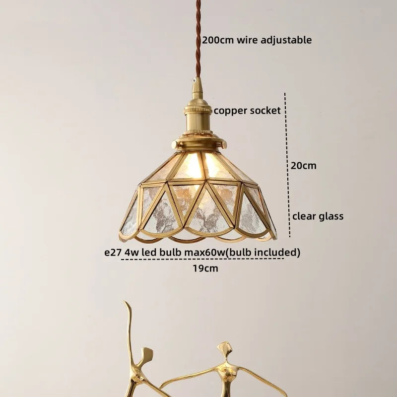 DecorBites™ Green Glass LED Pendant Lights Modern Hanging Lamp Home Decor