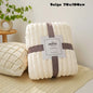 New Double Sided Warm Blanket Skin-Friendly Warm Conditioning Quilt Solid Color Breathable Striped Blankets