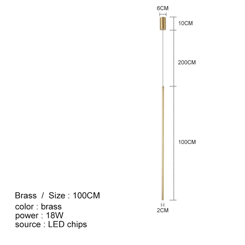 DecorBites™ LED Line Chandelier: Nordic Creative Lighting for Living Room & Bedroom