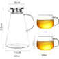 DecorBites™ Glass Pitcher - Large Heat-Resistant Borosilicate Jug with Stainless Steel Lid