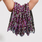 5pcs Fashion Colorful Acrylic Crystal Rhinestone Elastic Bracelet for