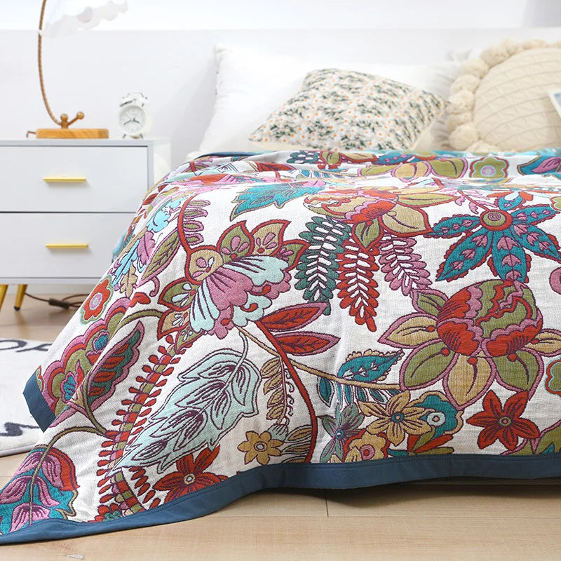 DecorBites™ Japanese Cotton Gauze Summer Blanket - Luxury Soft Quilt and Sofa Towel for Adults