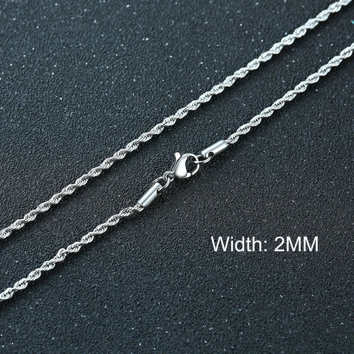 3-11mm Classic Cuban Chain Necklace for, Silver Black Gold Grey Color