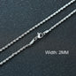 3-11mm Classic Cuban Chain Necklace for, Silver Black Gold Grey Color