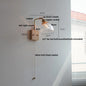 DecorBites™ Glass Pink LED Wall Lights Pull Chain Switch Rotatable Sconce Bedside Lamp