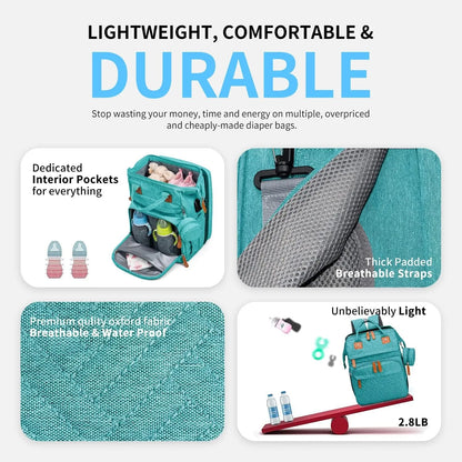 Baby Diaper Bags with Changing Station, Waterproof Large Capacity