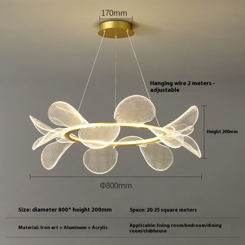 Art Chandelier Italian Minimalistic Bedroom Chandelier Acrylic