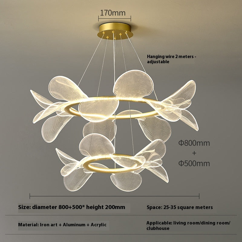 Art Chandelier Italian Minimalistic Bedroom Chandelier Acrylic