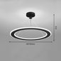 Simple Modern Circular Bedroom Study Chandelier
