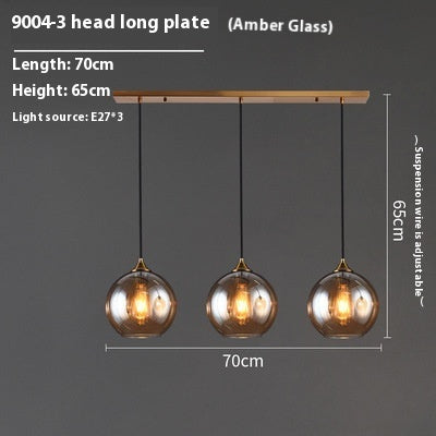Dining Room Chandelier Bedroom Bedside Glass Chandelier