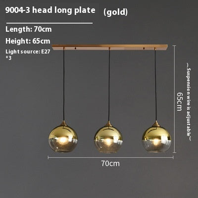 Dining Room Chandelier Bedroom Bedside Glass Chandelier