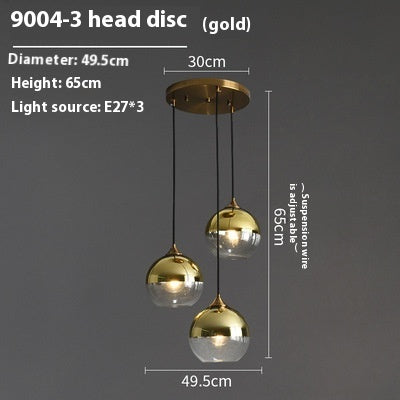Dining Room Chandelier Bedroom Bedside Glass Chandelier