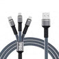 PBG 3-in-1 Cable Mesh/Nylon Braided HQ Multi Device Charging (Lightning, USB-C , Micro)