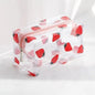 Transparent Flower Print Pencil Case For Students Classic Stationery Case Large Capacity Pencil Bag